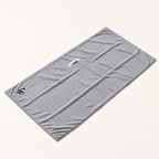 Serviette microfibre grise Locks Passion en vue diagonale