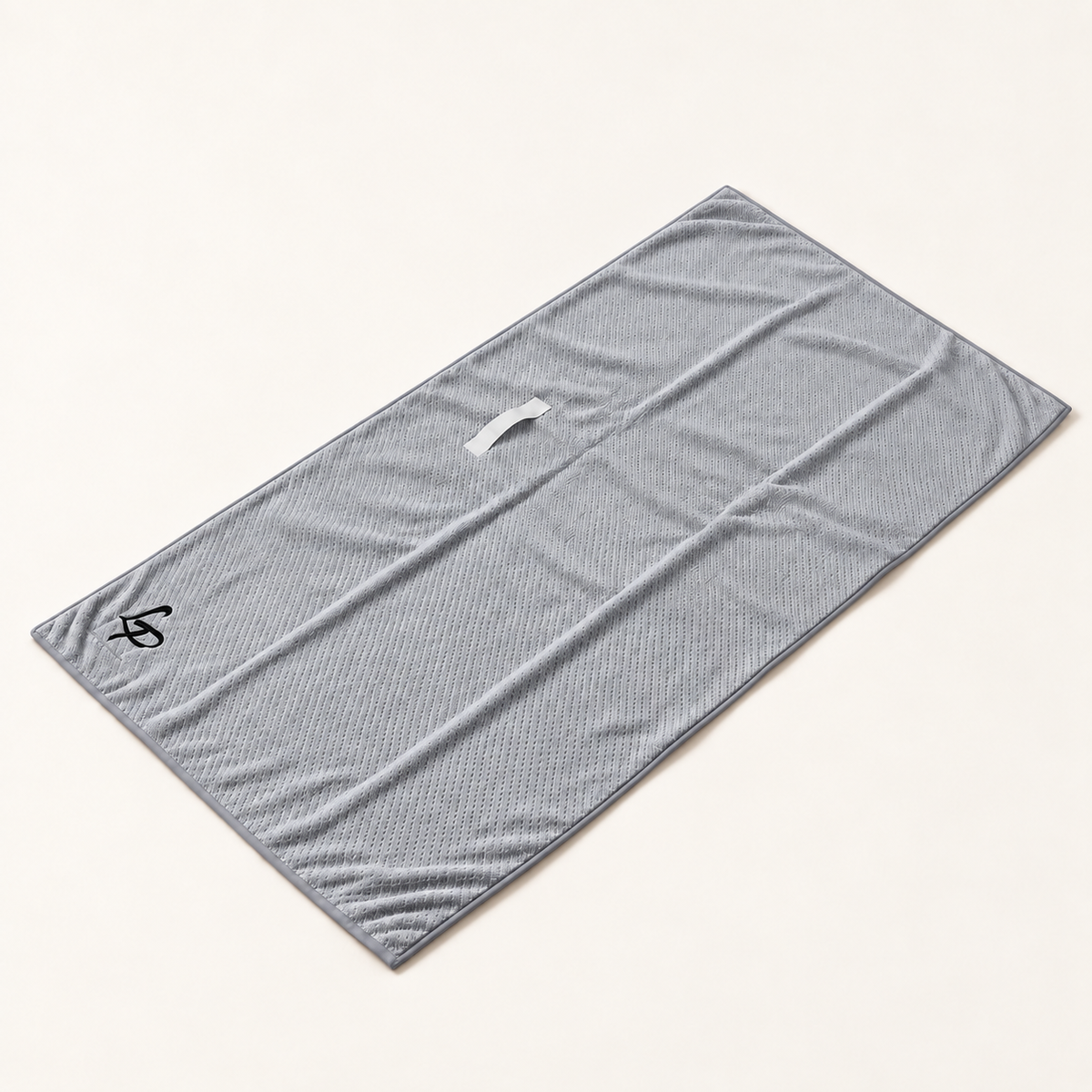 Serviette microfibre grise Locks Passion en vue diagonale