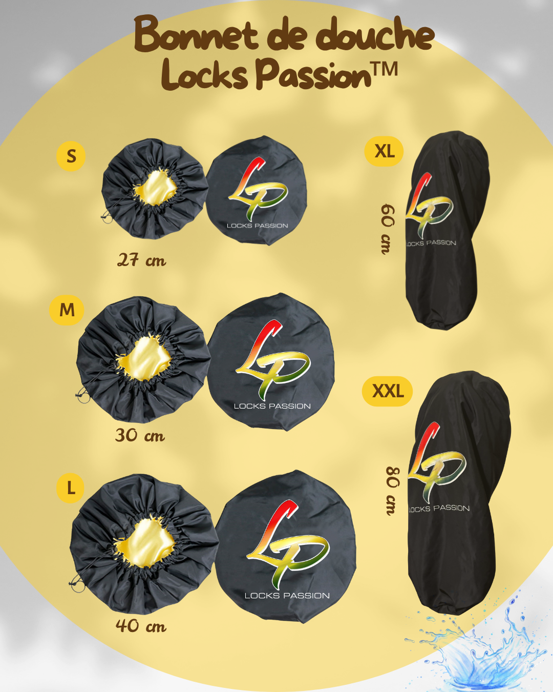 Bonnet de douche Locks Passion pour garder les Locks au sec
