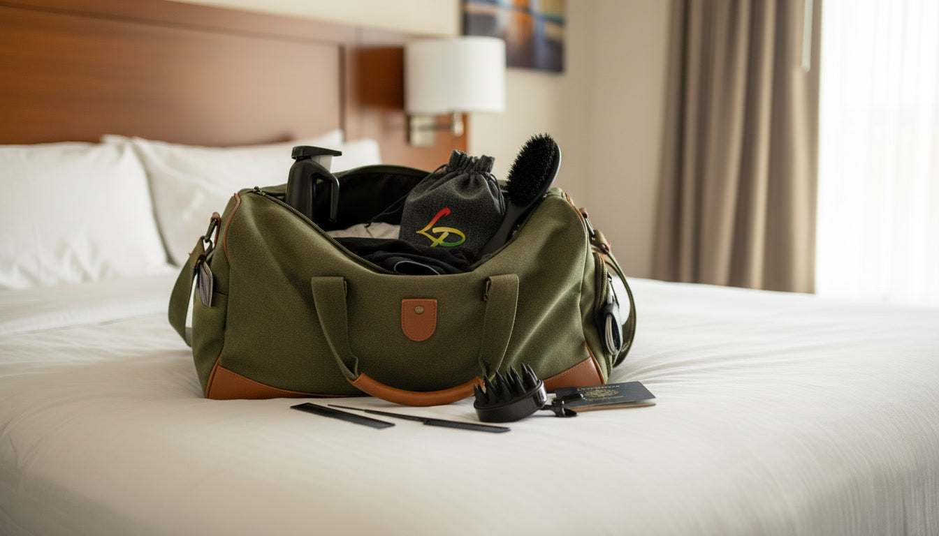 Kit Routine Locks Passion rangé soigneusement dans son sac
