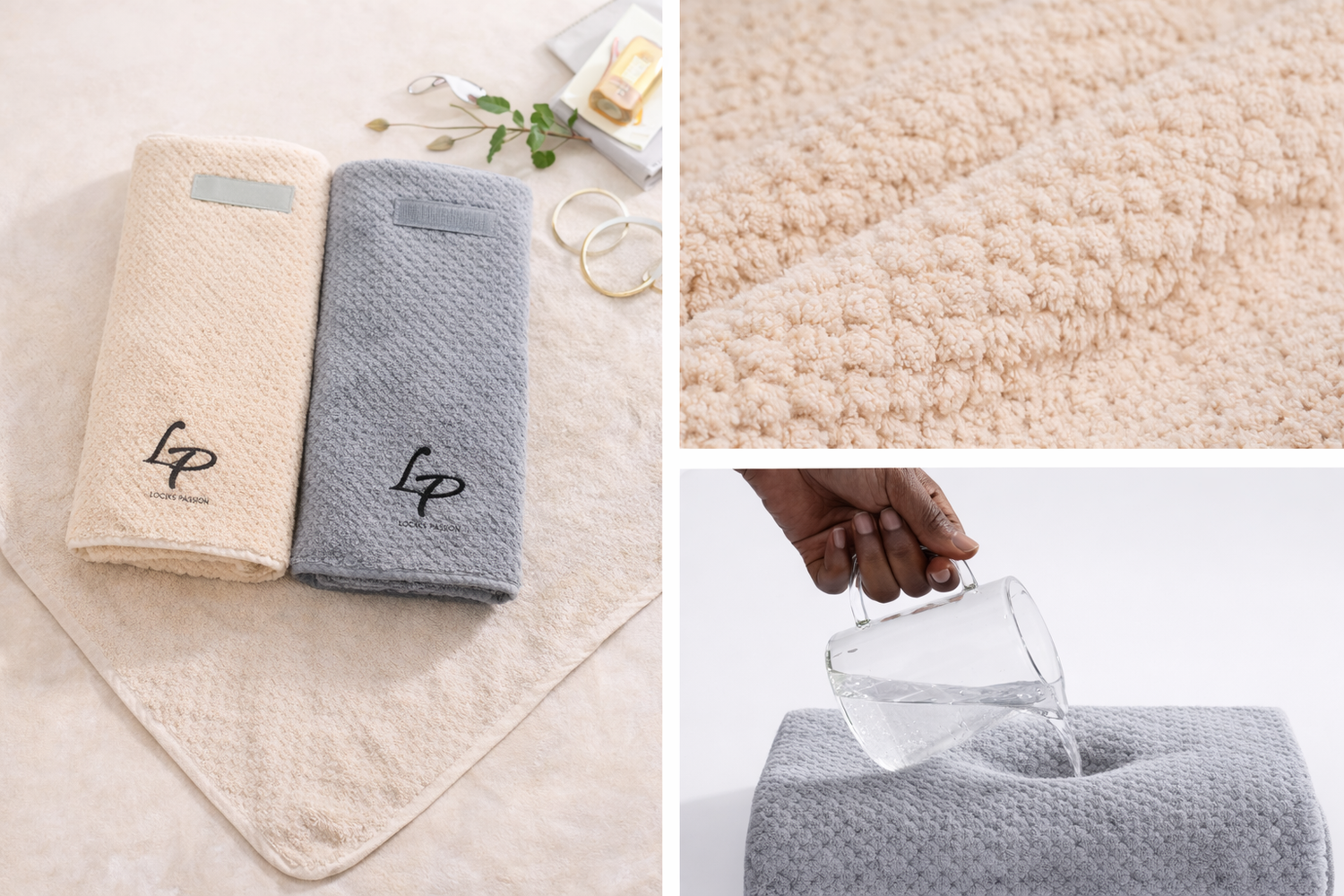 Serviette en microfibre Locks Passion pour sécher les Locks