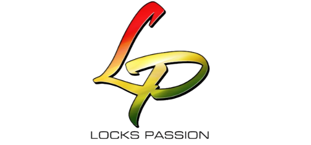 Logo Locks Passion en dégradé rouge et vert