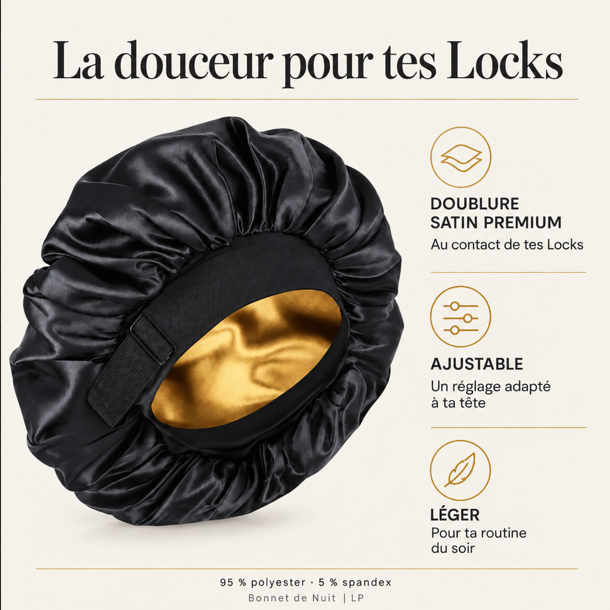 Bonnet de nuit Locks Passion : la douceur pour tes Locks
