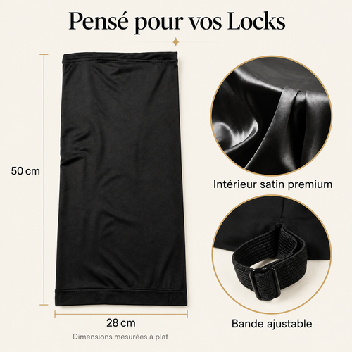Bonnet satiné Locks Passion : dimensions et matières