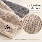 Serviette microfibre Locks Passion vue de près : texture alvéolée